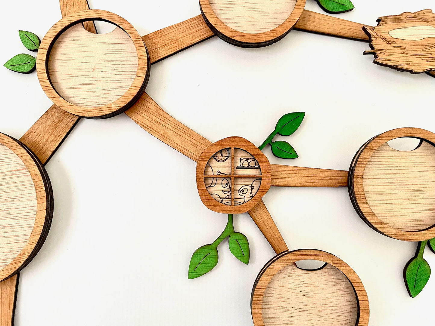 Knot Cover for Framed Modular Family Tree – Choose Squirrel, Angel, Bird Nest or Wood Knot add-ons