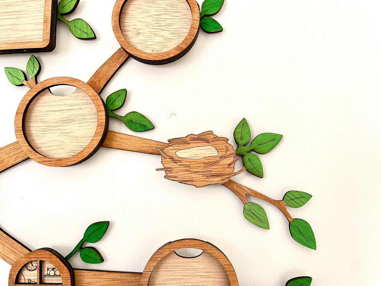 Knot Cover for Framed Modular Family Tree – Choose Squirrel, Angel, Bird Nest or Wood Knot add-ons