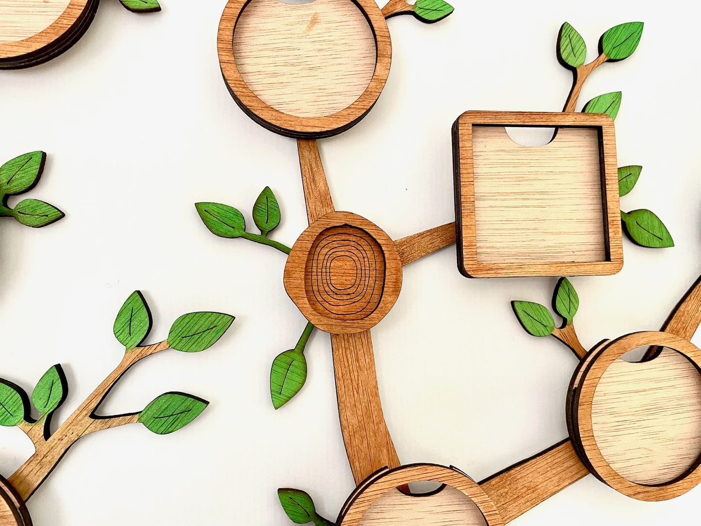 Knot Cover for Framed Modular Family Tree – Choose Squirrel, Angel, Bird Nest or Wood Knot add-ons