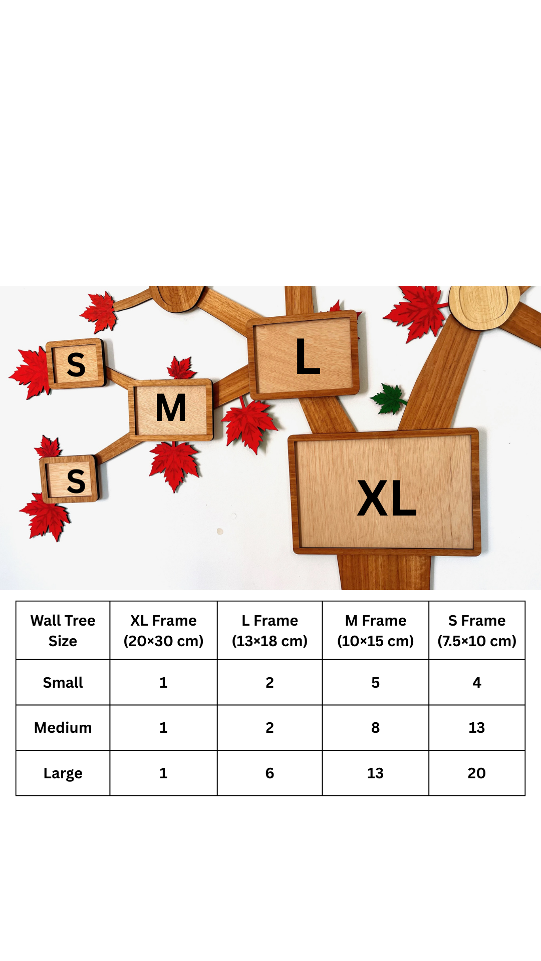 Magnetic Photo Frame Set for Wall Tree
