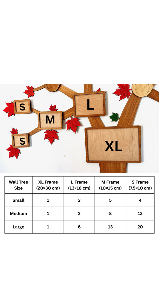 Magnetic Photo Frame Set for Wall Tree
