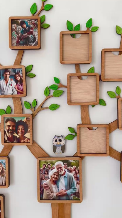 Knot Cover for Framed Modular Family Tree – Choose Squirrel, Angel, Bird Nest or Wood Knot add-ons